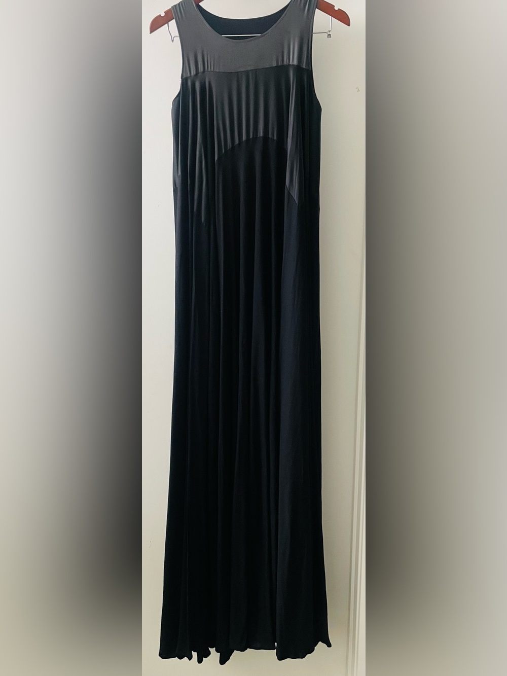 MAISON MARTIN MARGIELA Black Sleeveless Full Wool Double Lined Maxi Dress - Rare - Picture 2 of 9